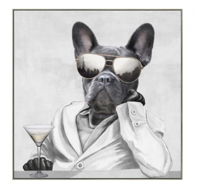 TOILE CHIEN CHIC N&B