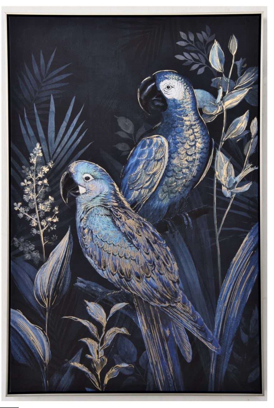 TOILE PERROQUET BLEU