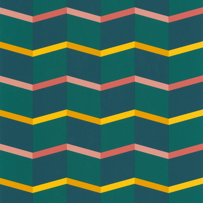 Papier peint - Géométrique vert