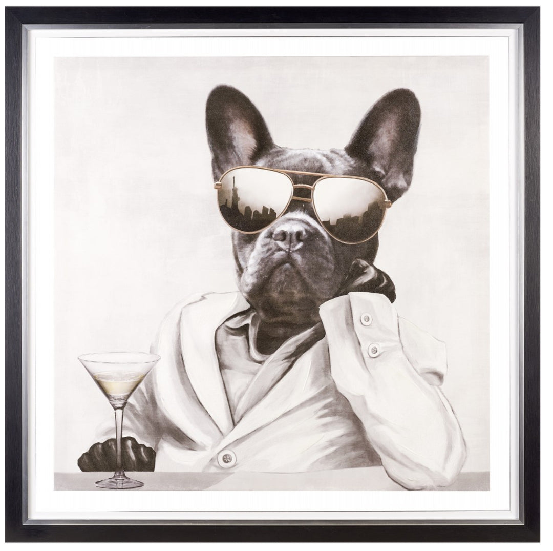 TOILE ACRYLIQUE CHIEN CHIC