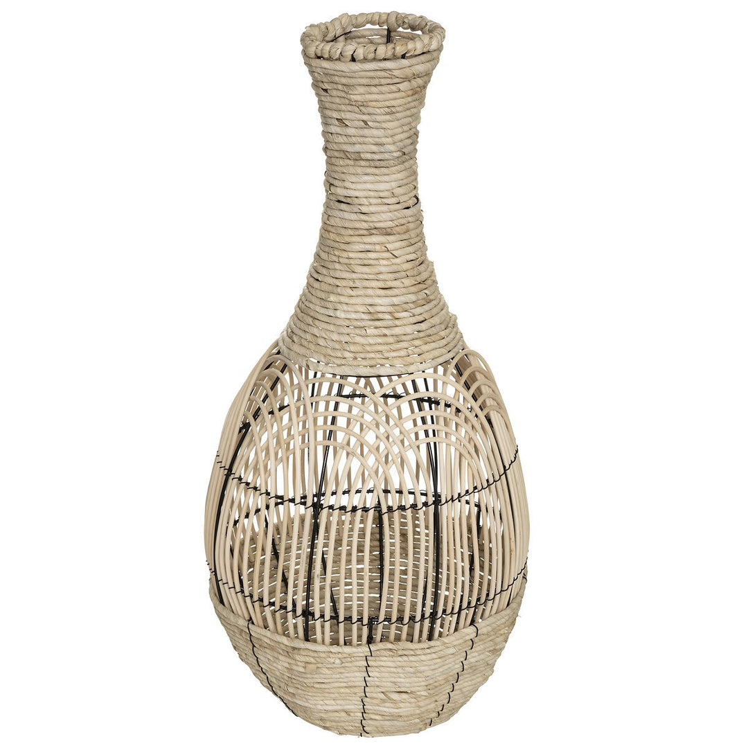 Vase déco rotin naturel