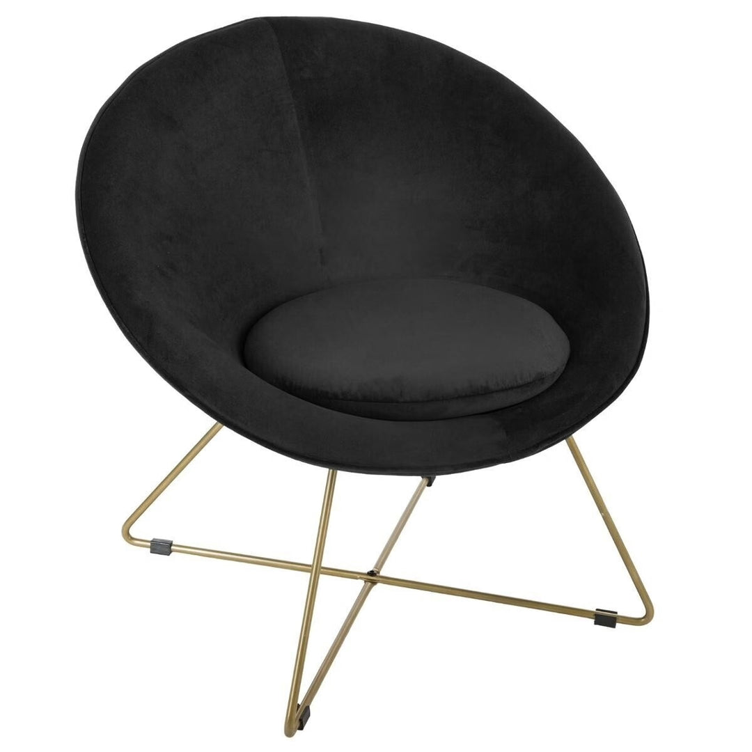 Fauteuils velour Evan - noir