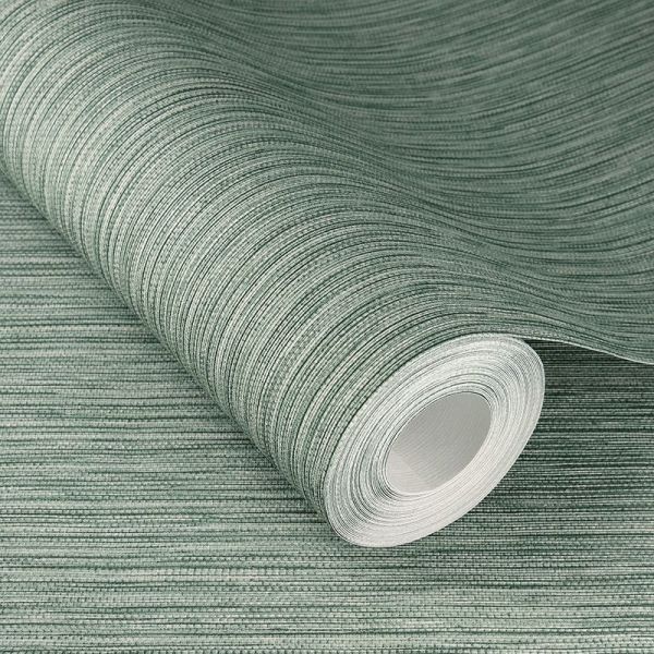 Papier peint - UNI TISSAGE VERT