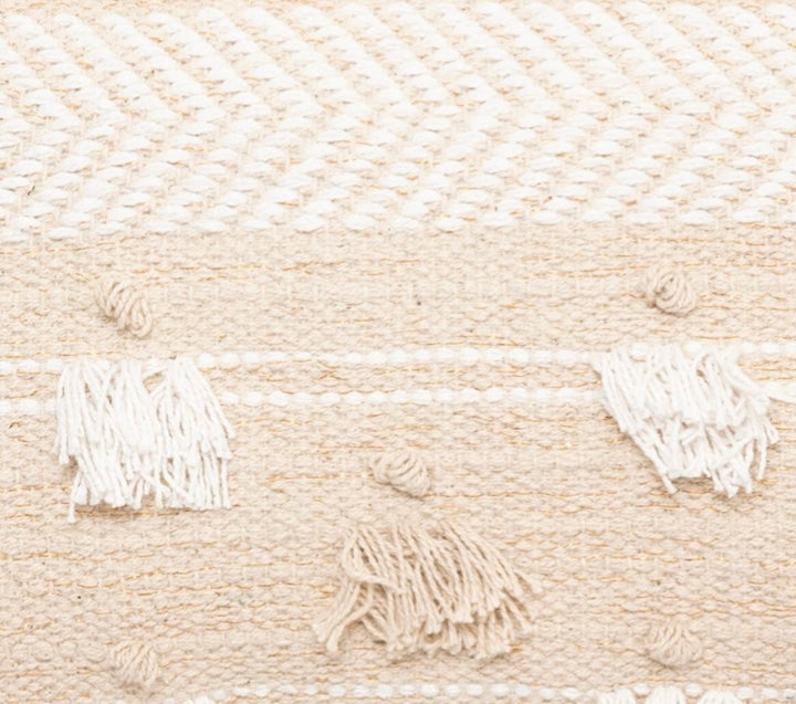 Coussin coton sable cuivré