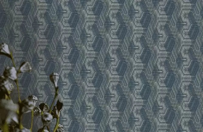 Papier peint - AZTEQUE BLEU
